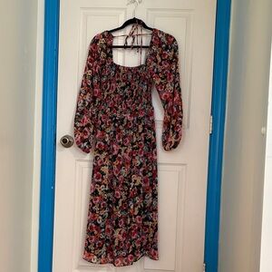 Lucy Paris Multicolor Floral Long Sleeve Dress